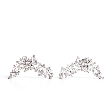 crescent shaped crystal shoe clips