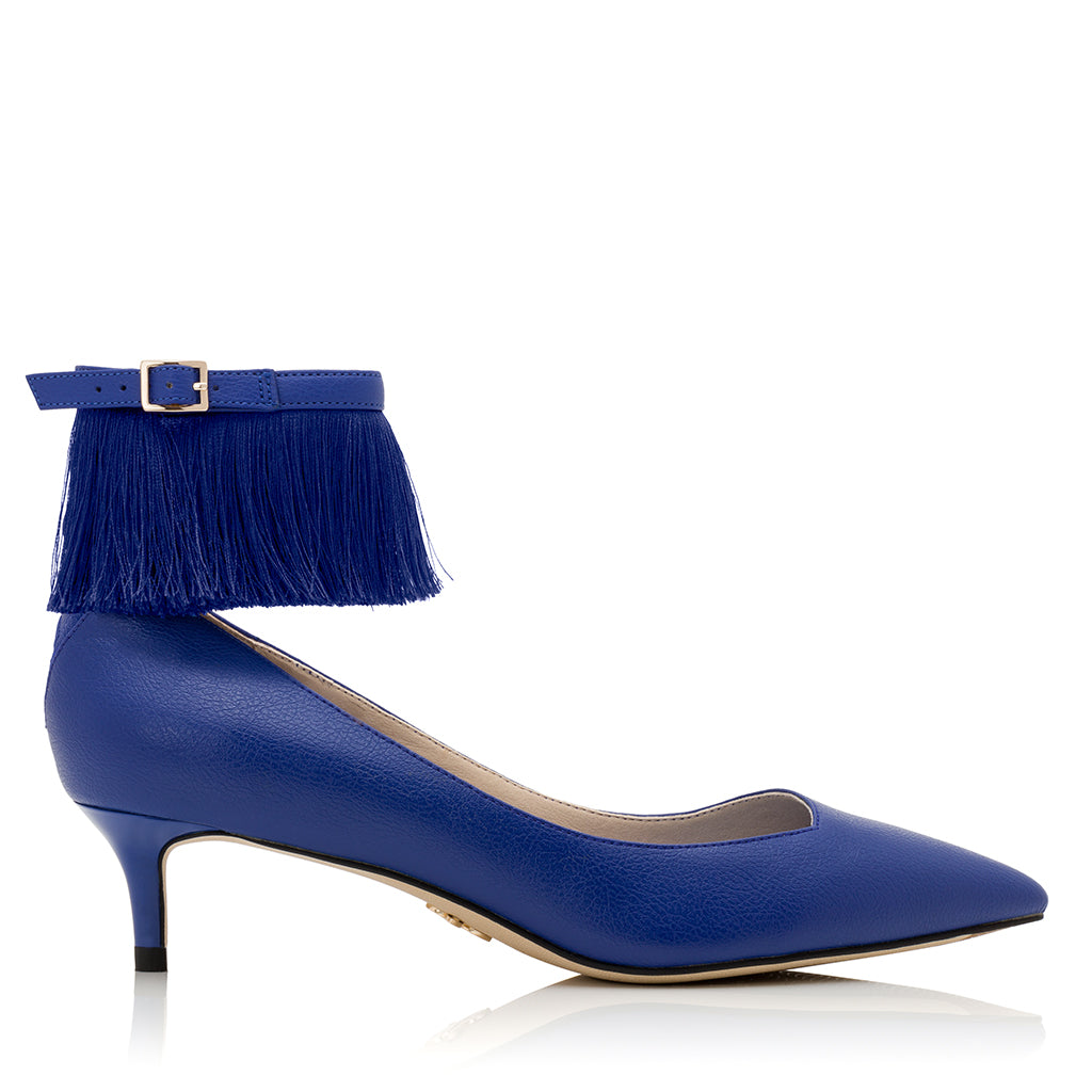 Blue hot sale fringe heels